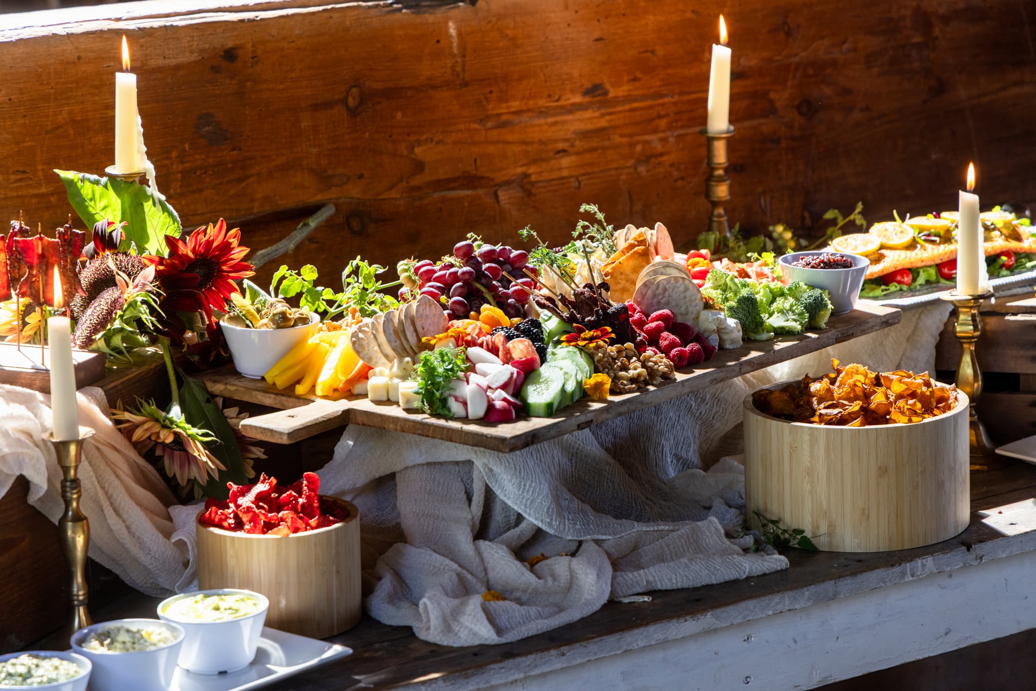 Retreat dining at Tranquility Farm