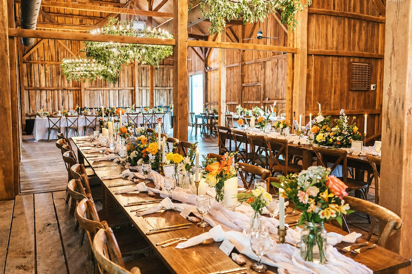 Bank Barn wide interior